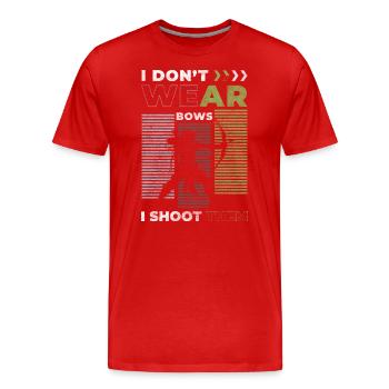 Archer Leisure Accuracy Bow - Men's Premium Organic T-Shirt - red - Front - Damien (186cm)