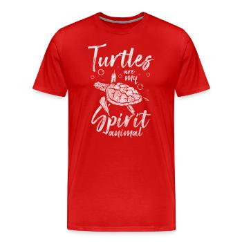 Turtles Reptile Animal Welfare Environmentalists - Men's Premium Organic T-Shirt - red - Front - Damien (186cm)