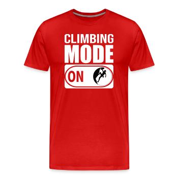 Kletterer Felsklettern - Männer Premium Bio T-Shirt - Rot - Vorne - Damien (186cm)