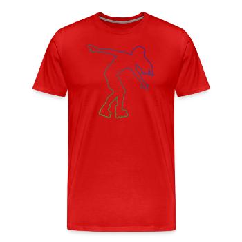 Patins à roulettes Hommes Femmes Patins à roulettes - T-shirt bio Premium Homme - rouge - Devant - Damien (186cm)