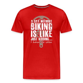 Cyclist - Männer Premium Bio T-Shirt - Rot - Vorne - Damien (186cm)