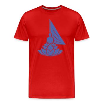 Meditation Sailboat Lotus Inner Peace - Men's Premium Organic T-Shirt - red - Front - Damien (186cm)