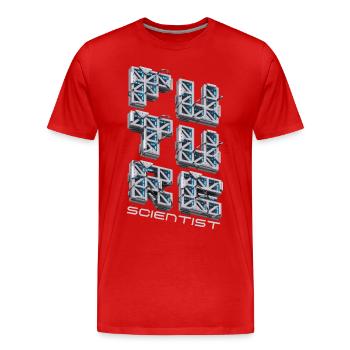 Scientist, 3D Futuristic, Future Sci Fi - Men's Premium Organic T-Shirt - red - Front - Damien (186cm)