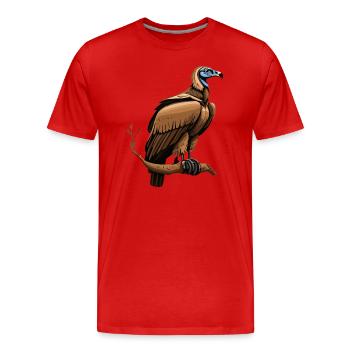 Vautour fauve - T-shirt bio Premium Homme - rouge - Devant - Damien (186cm)