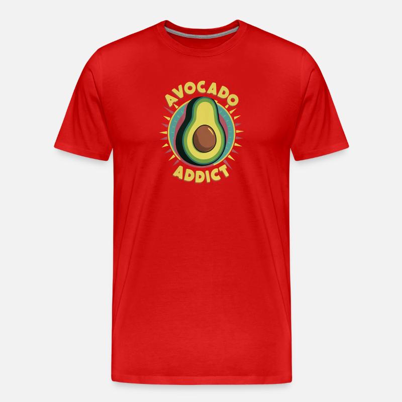 Avocado-Süchtiger - Männer Premium Bio T-Shirt - Rot
