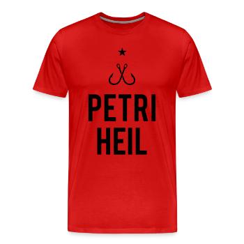 Petri Heil - Männer Premium Bio T-Shirt - Rot - Vorne - Damien (186cm)