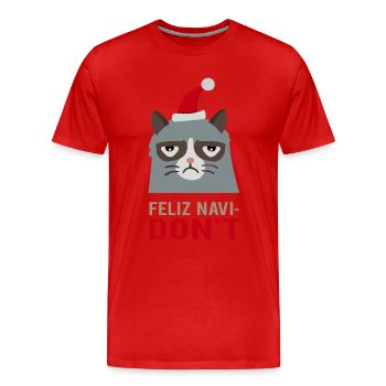 Feliz Navi DON'T / Weihnachtslied - Männer Premium Bio T-Shirt - Rot - Vorne - Damien (186cm)