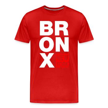 bronx new york - Männer Premium Bio T-Shirt - Rot - Vorne - Damien (186cm)