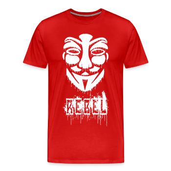 Anonymous graffiti - Men's Premium Organic T-Shirt - red - Front - Damien (186cm)