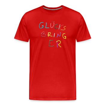Lucky Charm Play of Colors - Men's Premium Organic T-Shirt - red - Front - Damien (186cm)