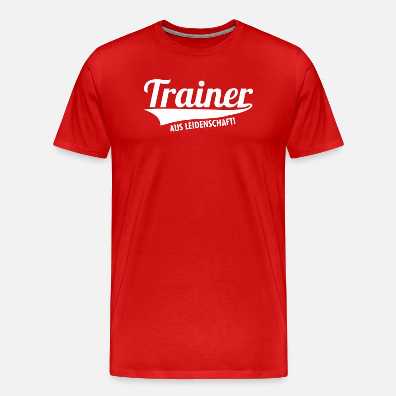 Trainer aus Leidenschaft - Männer Premium Bio T-Shirt - Rot