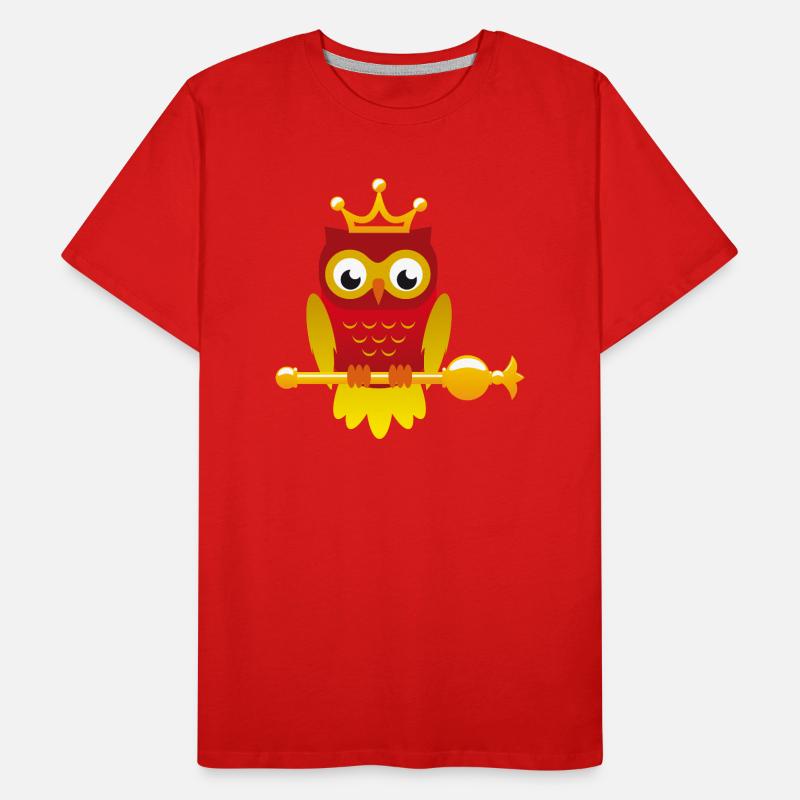 König Eule mit Zepter Männer Premium Bio T-Shirt