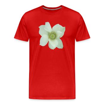 Flower de - Männer Premium Bio T-Shirt - Rot - Vorne - Damien (186cm)