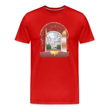 Tor zu Leiden - Männer Premium Bio T-Shirt - Rot - Vorne - Damien (186cm)