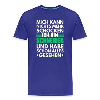 Unshockable tailor - Men's Premium Organic T-Shirt - royal blue - Front - Damien (186cm)