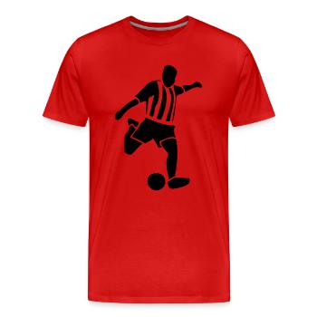 Fußball - Soccer - Männer Premium Bio T-Shirt - Rot - Vorne - Damien (186cm)
