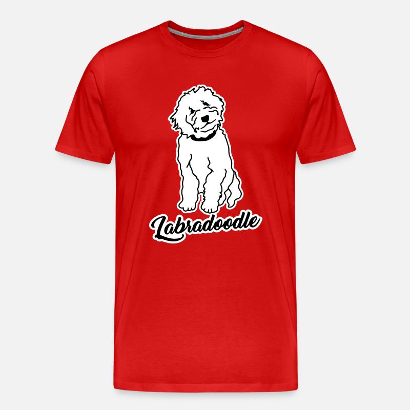 Labradoodle - Männer Premium Bio T-Shirt - Rot