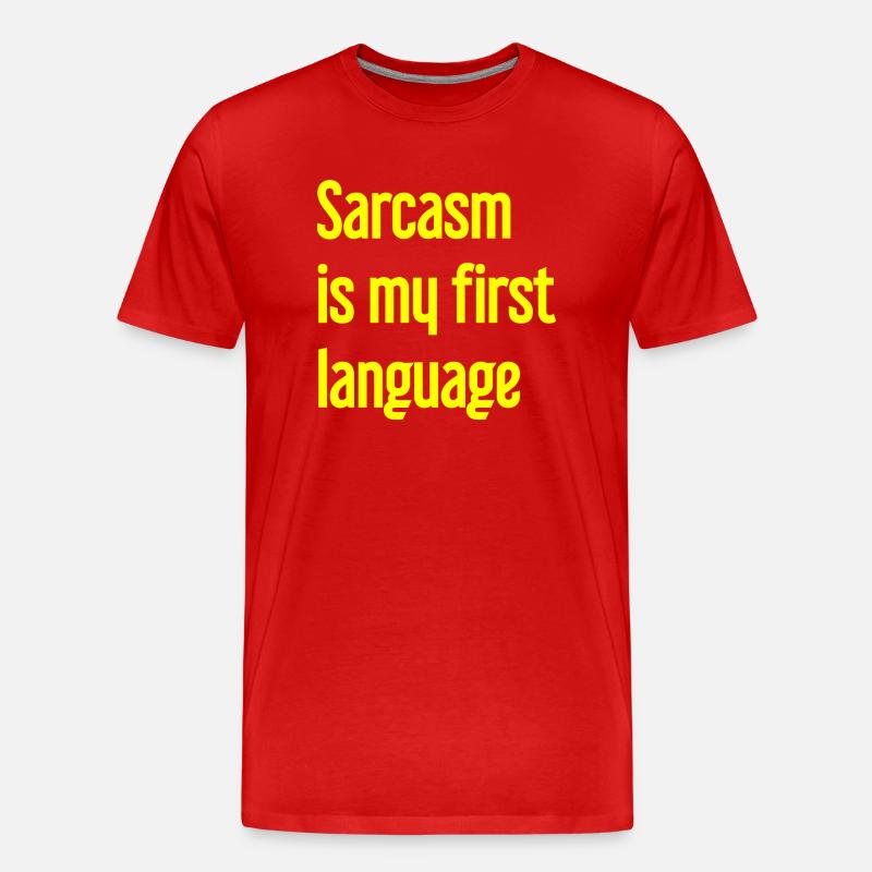 Sarkasmus-Profi - Männer Premium Bio T-Shirt - Rot