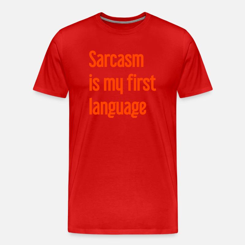 Sarkasmus-Profi - Männer Premium Bio T-Shirt - Rot