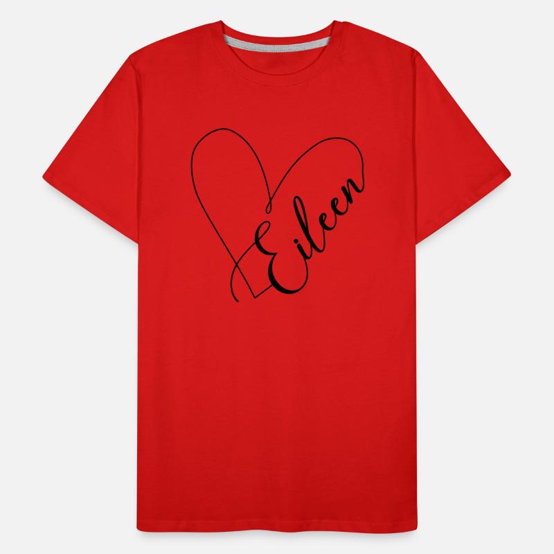 Eileen Name Heart Line Men's Premium Organic T-Shirt