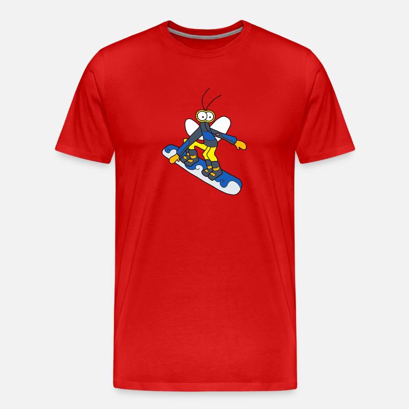 Đến Wana Snowboarding - Junge - Männer Premium Bio T-Shirt - Rot