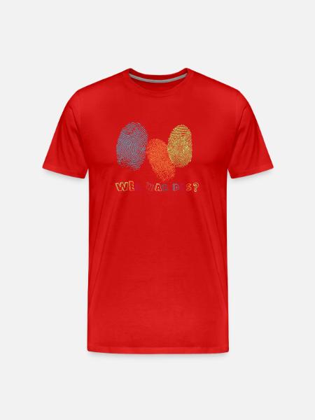 Fingerabdrücke - Wer war das? - Männer Premium Bio T-Shirt - Rot
