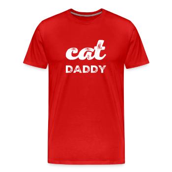 Je suis un ami des chats - T-shirt bio Premium Homme - rouge - Devant - Damien (186cm)