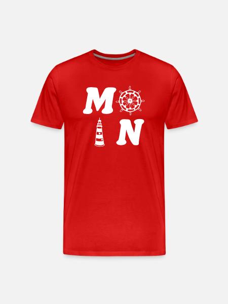 Moin - Männer Premium Bio T-Shirt - Rot