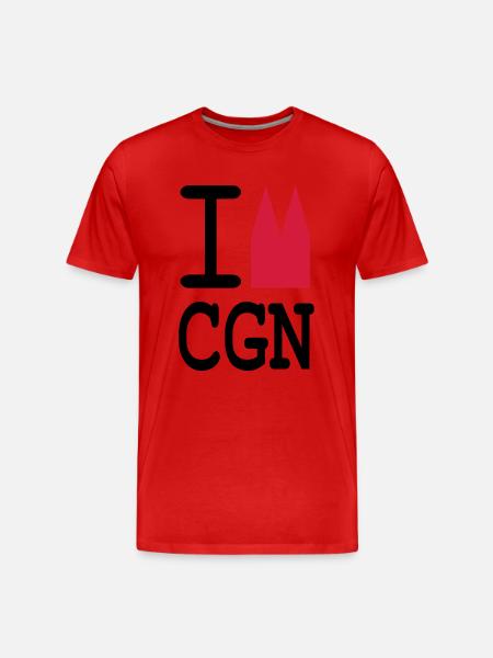 I Dom CGN - Männer Premium Bio T-Shirt - Rot