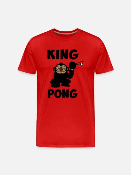 ping pong, bordtennis sjov humor - Herre Premium T-shirt økologisk - rød