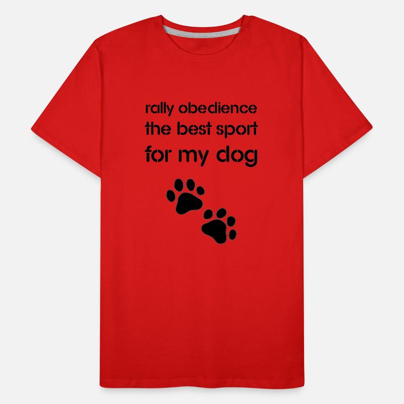 Rally Obedience najlepszy sport dla mojego psa Ekologiczna koszulka męska Premium