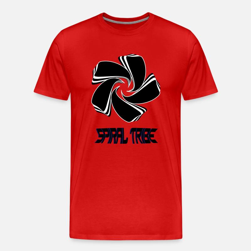 Spiral Tribe - Männer Premium Bio T-Shirt - Rot