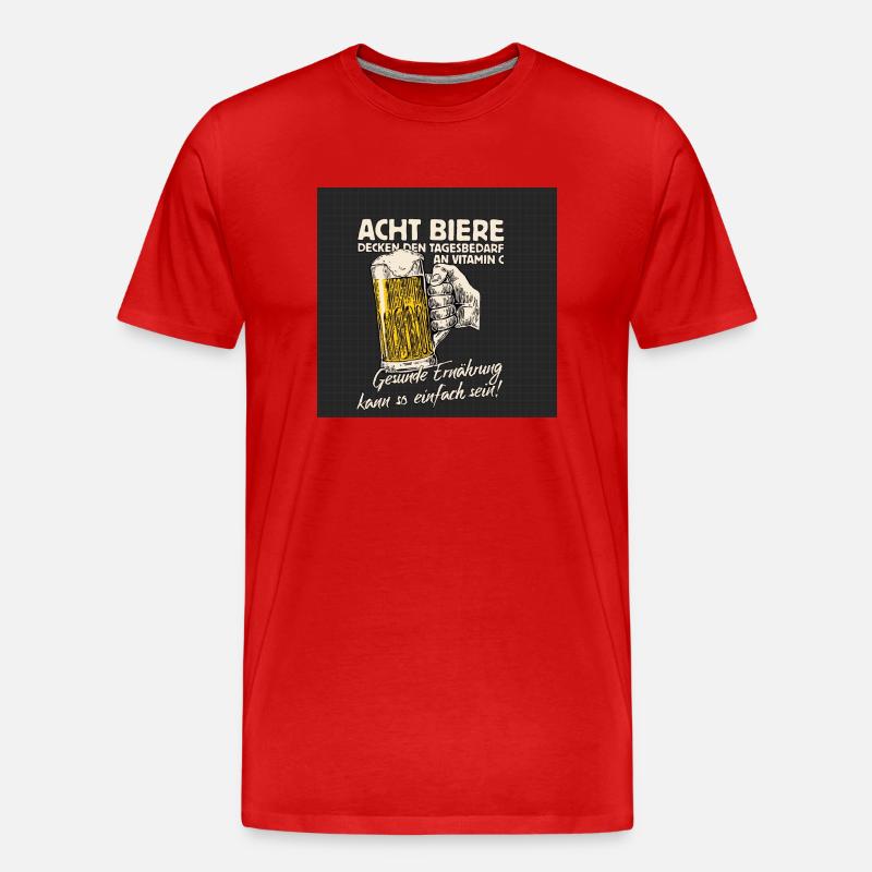 Trinkspruch - Männer Premium Bio T-Shirt - Rot