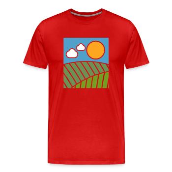 Agriculture - T-shirt bio Premium Homme - rouge - Devant - Damien (186cm)