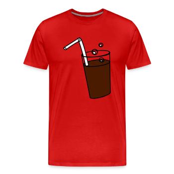 Brause - Männer Premium Bio T-Shirt - Rot - Vorne - Damien (186cm)