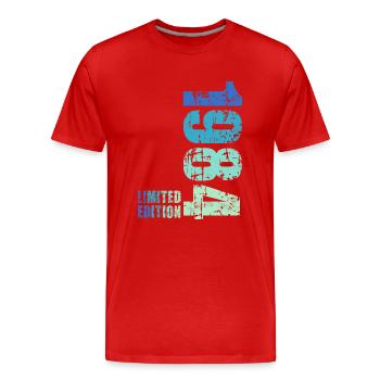 40th birthday 1984 - Men's Premium Organic T-Shirt - red - Front - Damien (186cm)
