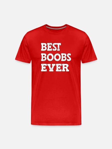 Best Boobs Ever - Men's Premium Organic T-Shirt - red