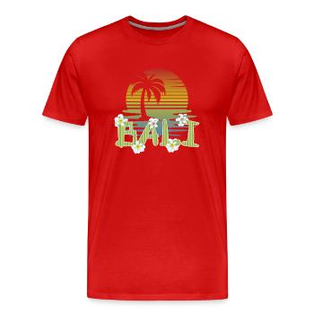 Bali - Indonesien - Männer Premium Bio T-Shirt - Rot - Vorne - Damien (186cm)