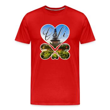 Bali - Indonesien - Männer Premium Bio T-Shirt - Rot - Vorne - Damien (186cm)