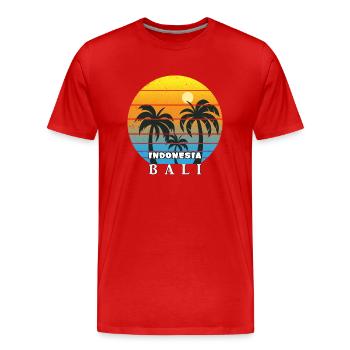 Bali - Indonesien - Männer Premium Bio T-Shirt - Rot - Vorne - Damien (186cm)