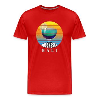 Bali - Indonesien - Männer Premium Bio T-Shirt - Rot - Vorne - Damien (186cm)