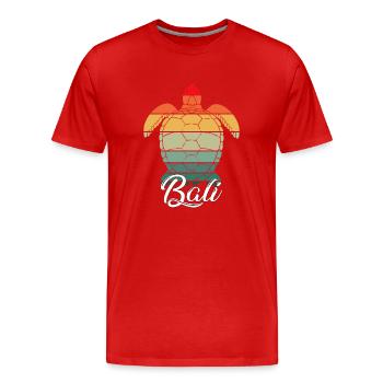 Bali - Indonesien - Schildkröte - Männer Premium Bio T-Shirt - Rot - Vorne - Damien (186cm)