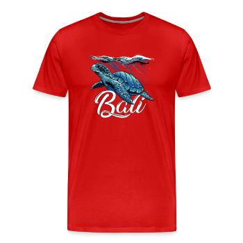 Bali - Indonesien - Schildkröte - Männer Premium Bio T-Shirt - Rot - Vorne - Damien (186cm)