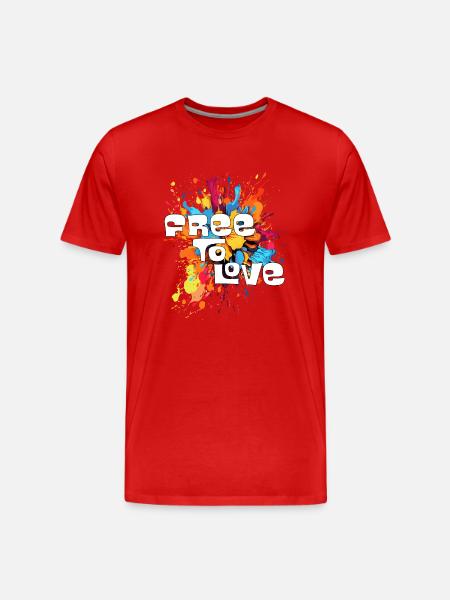 Libre d’aimer - T-shirt bio Premium Homme - rouge