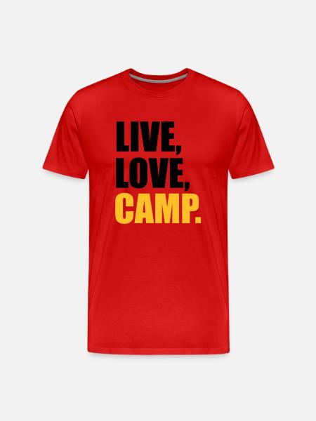 camping - Männer Premium Bio T-Shirt - Rot