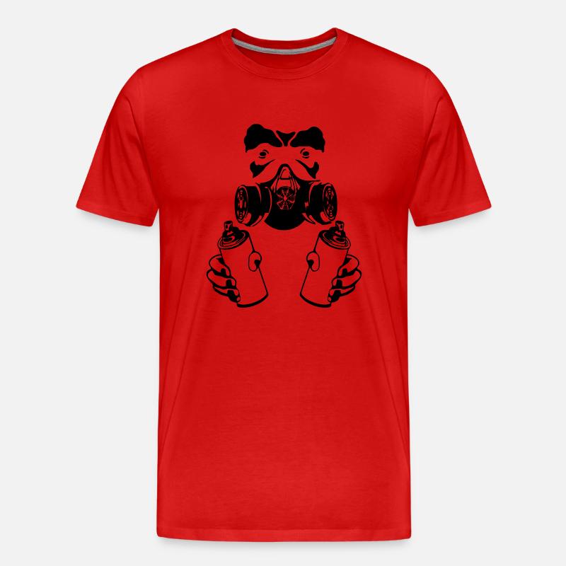 graffiti monkey - Männer Premium Bio T-Shirt - Rot