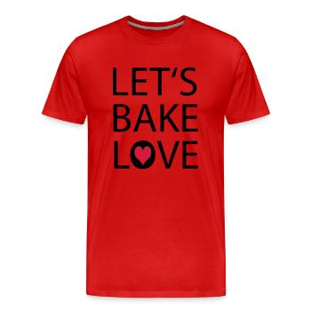 bake - Men's Premium Organic T-Shirt - red - Front - Damien (186cm)