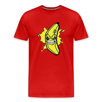 Angry banana - Männer Premium Bio T-Shirt - Rot - Vorne - Damien (186cm)