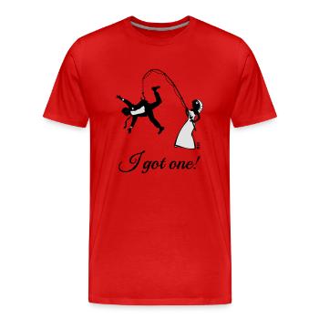 I Got One Bride Bachelorette Hen Party - Männer Premium Bio T-Shirt - Rot - Vorne - Damien (186cm)