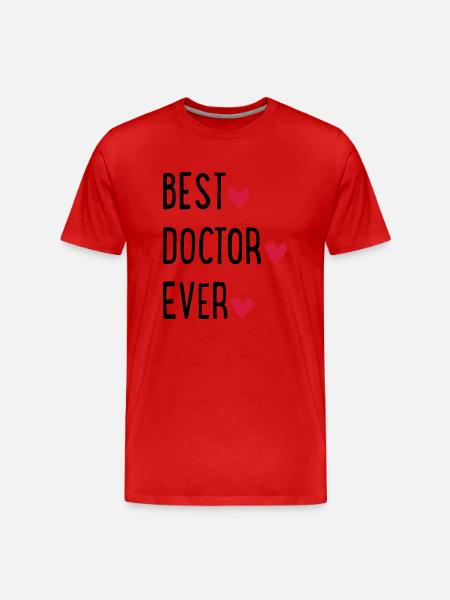 Arzt - Männer Premium Bio T-Shirt - Rot